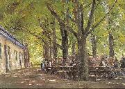 Max Liebermann Country Tavern at Brannenburg oil